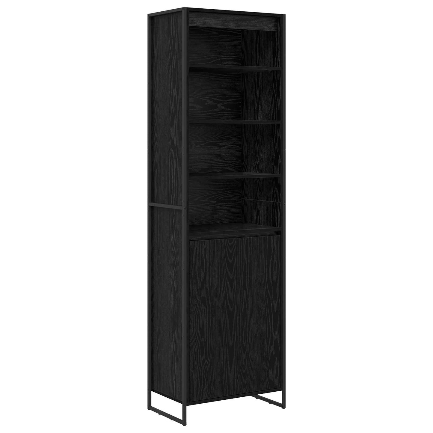 Høje Skabe Sort eg 60 x 36 x 200 cm Konstrueret træ