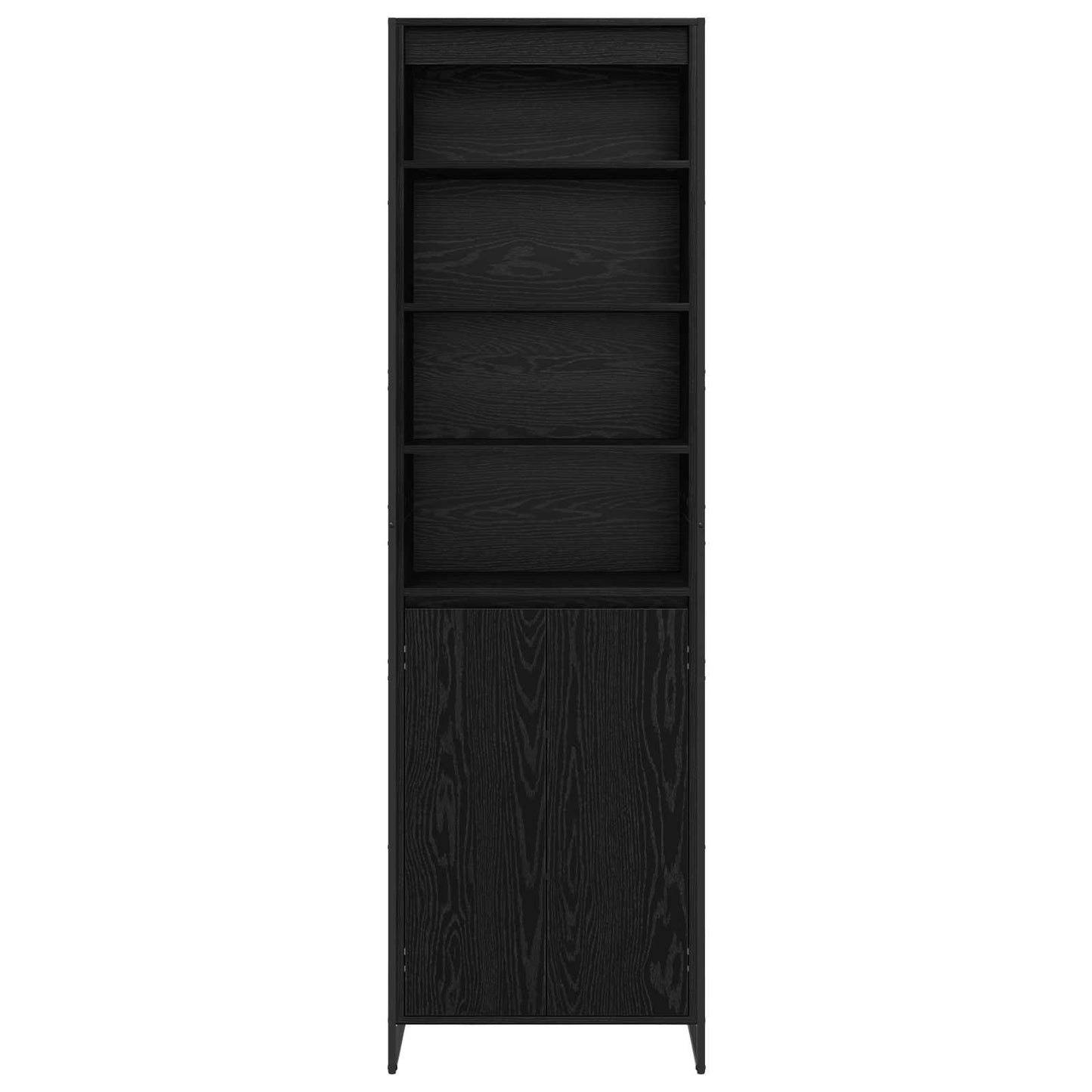 Høje Skabe Sort eg 60 x 36 x 200 cm Konstrueret træ
