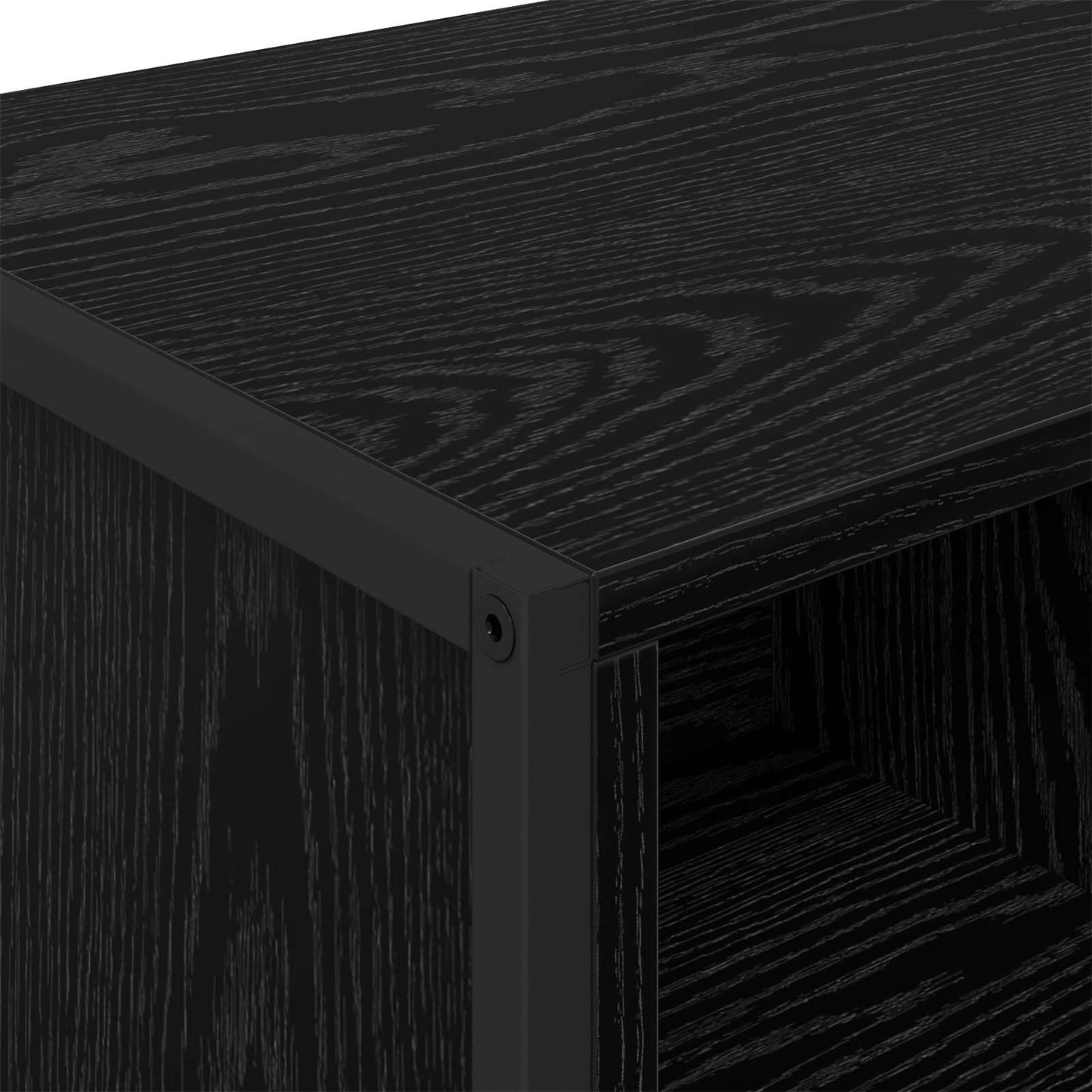 Sideboard Sort eg 81 x 36 x 150.5 cm Konstrueret træ