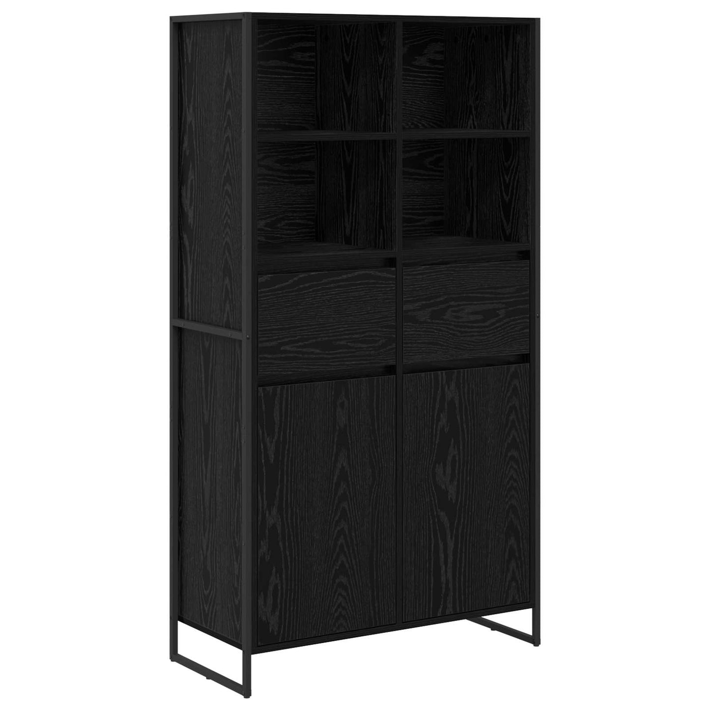 Sideboard Sort eg 81 x 36 x 150.5 cm Konstrueret træ