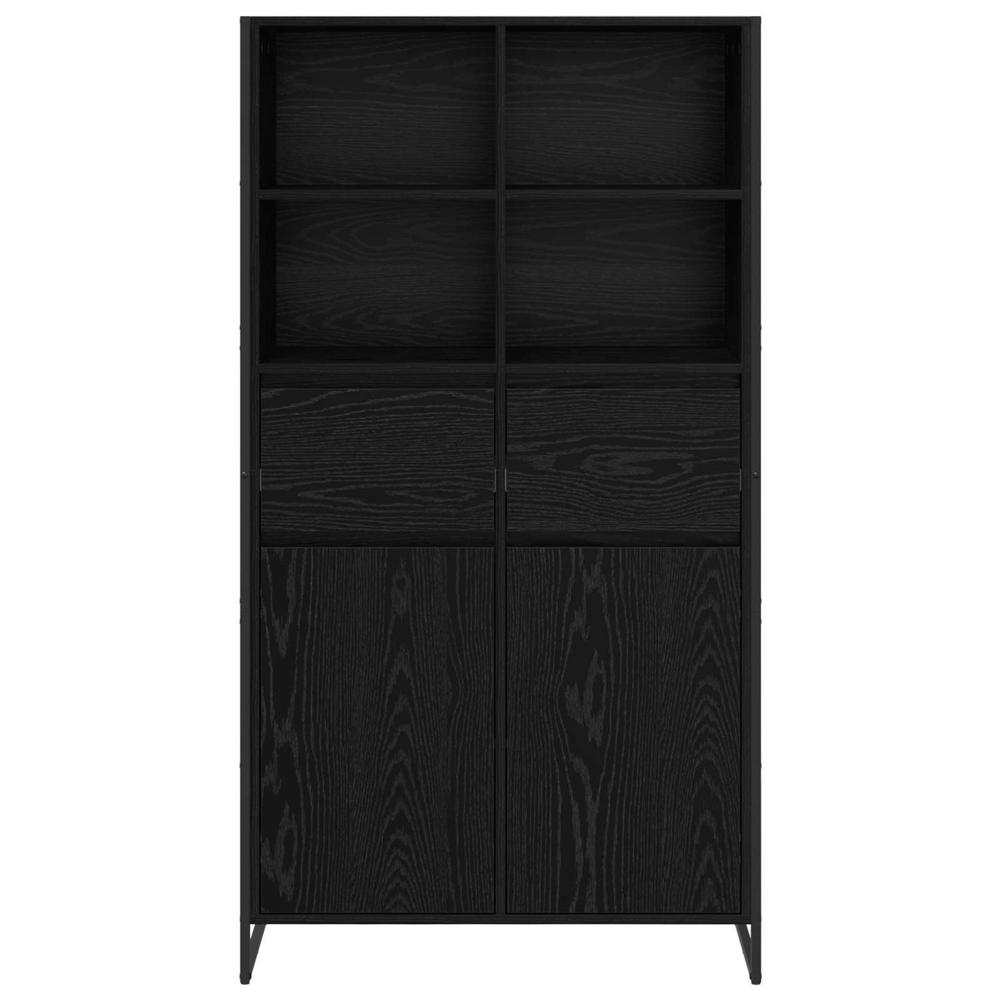 Sideboard Sort eg 81 x 36 x 150.5 cm Konstrueret træ