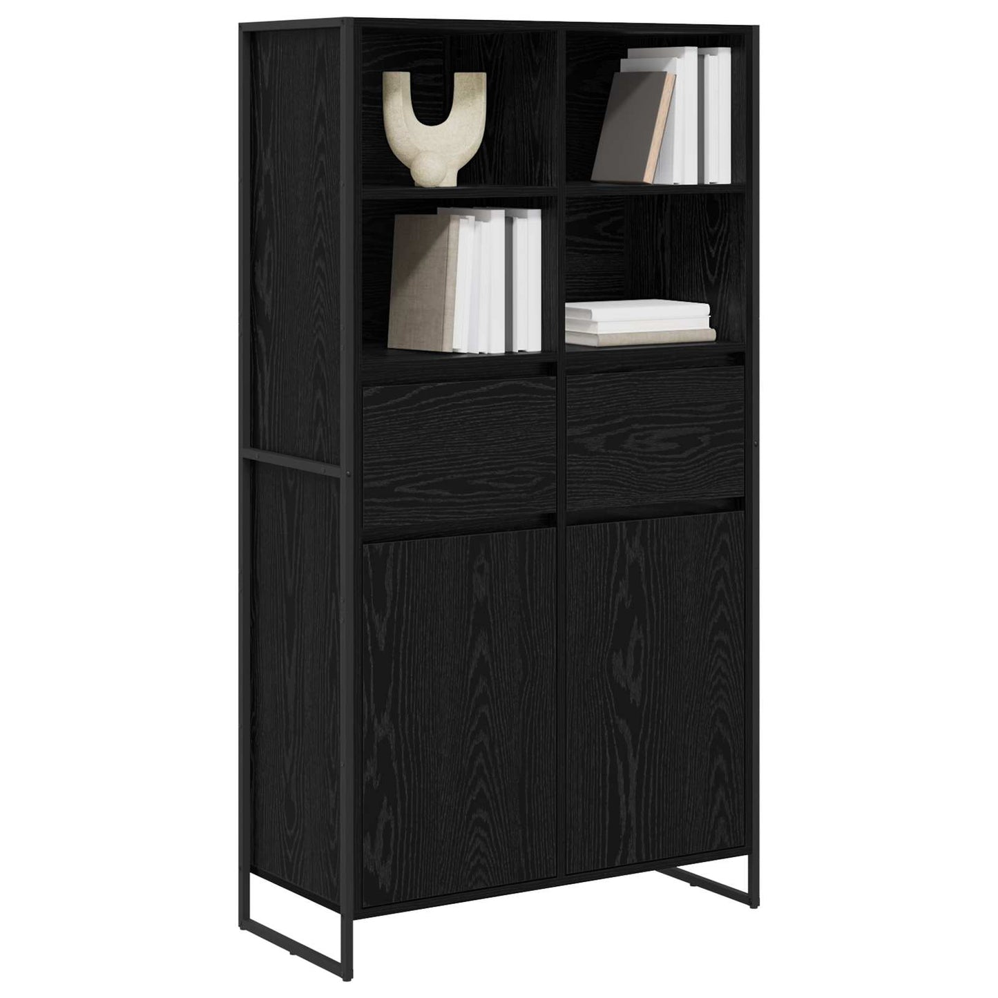 Sideboard Sort eg 81 x 36 x 150.5 cm Konstrueret træ