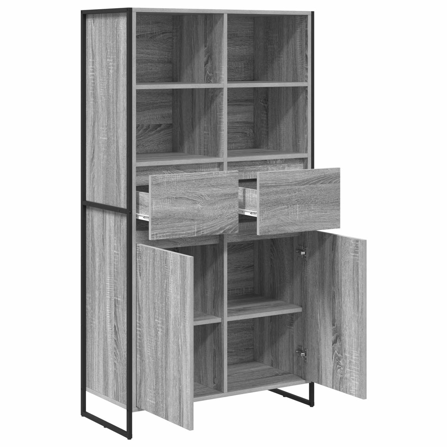 Sideboard Grå Sonoma 81 x 36 x 150.5 cm Konstrueret træ