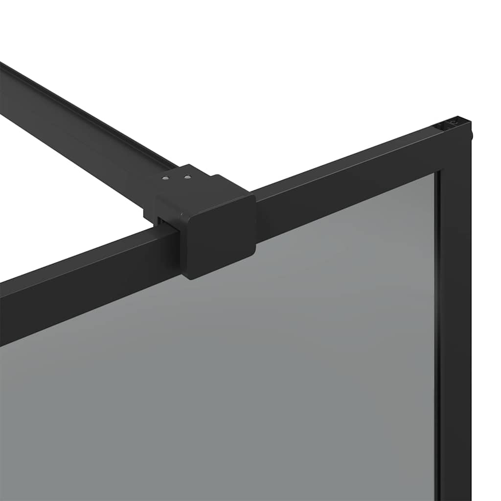 Walk-in brusevæg Sort 115 x 195 cm hærdet glas