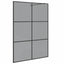 Walk-in brusevæg Sort 140 x 195 cm hærdet glas