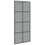 Walk-in brusevæg Sort 90 x 195 cm hærdet glas