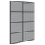 Walk-in brusevæg Sort 140 x 195 cm hærdet glas