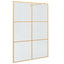 Walk-in brusevæg Guld 140 x 195 cm hærdet glas