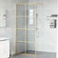 Walk-in brusevæg Guld 90 x 195 cm hærdet glas