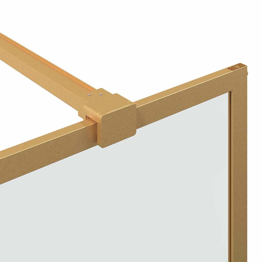 Walk-in brusevæg Guld 140 x 195 cm hærdet glas