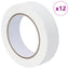 Maler Maskeringstape 12 pcs Hvid 30mm x 50m Papir