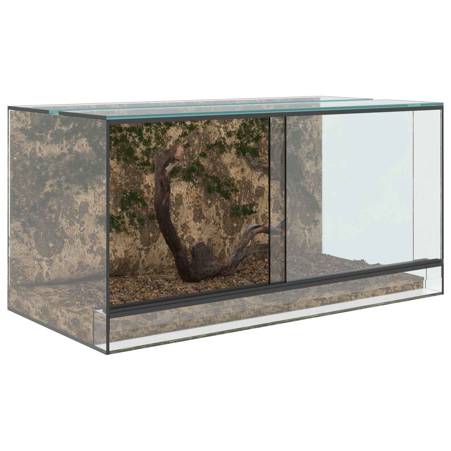 Terrarium med opbevaring Transparent 80 x 40 x 40 cm Glas