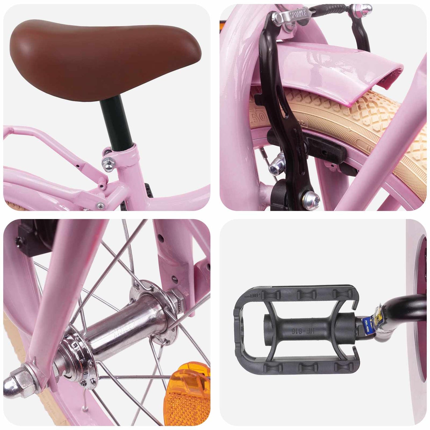 Børnecykel 14 tommer anbefalet til 3-5 år gammel Lys pink