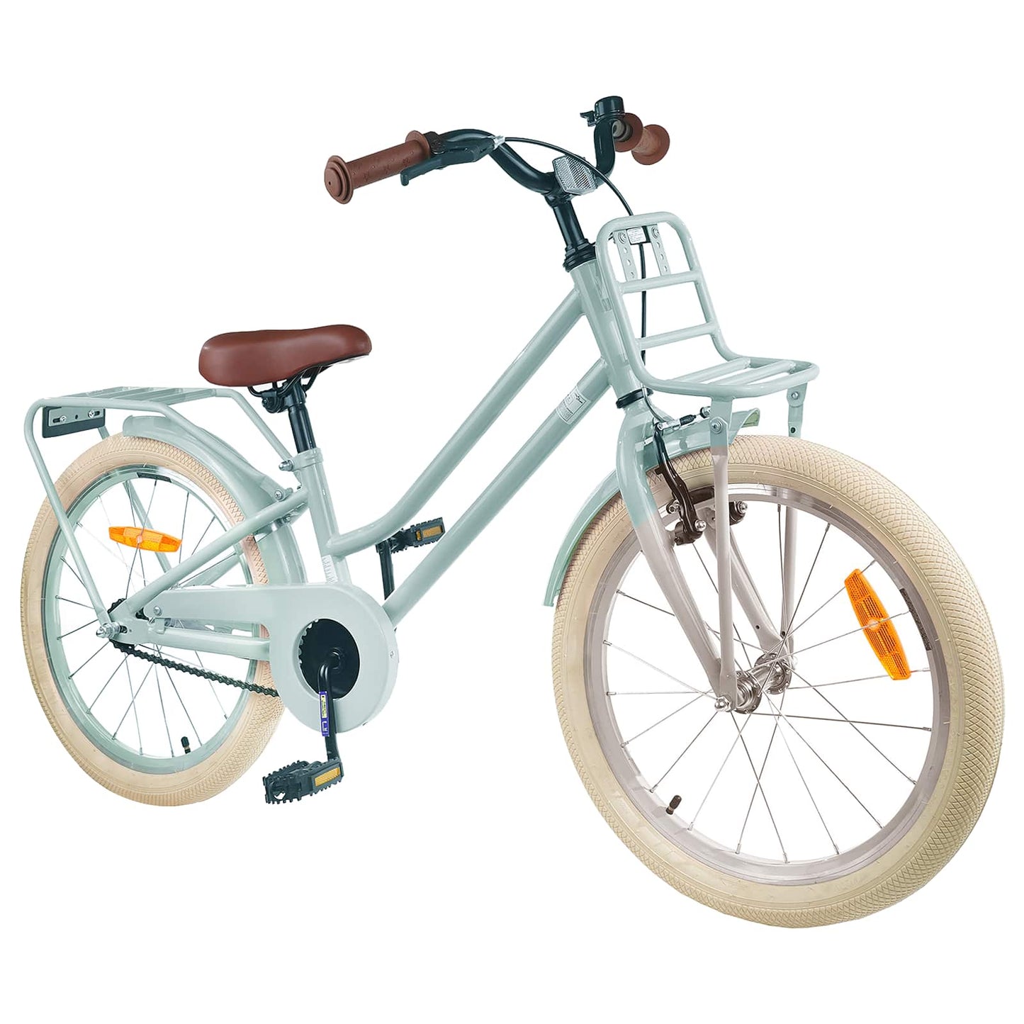 Børnecykel 18 tommer til 5-7 år gammel Lys grøn
