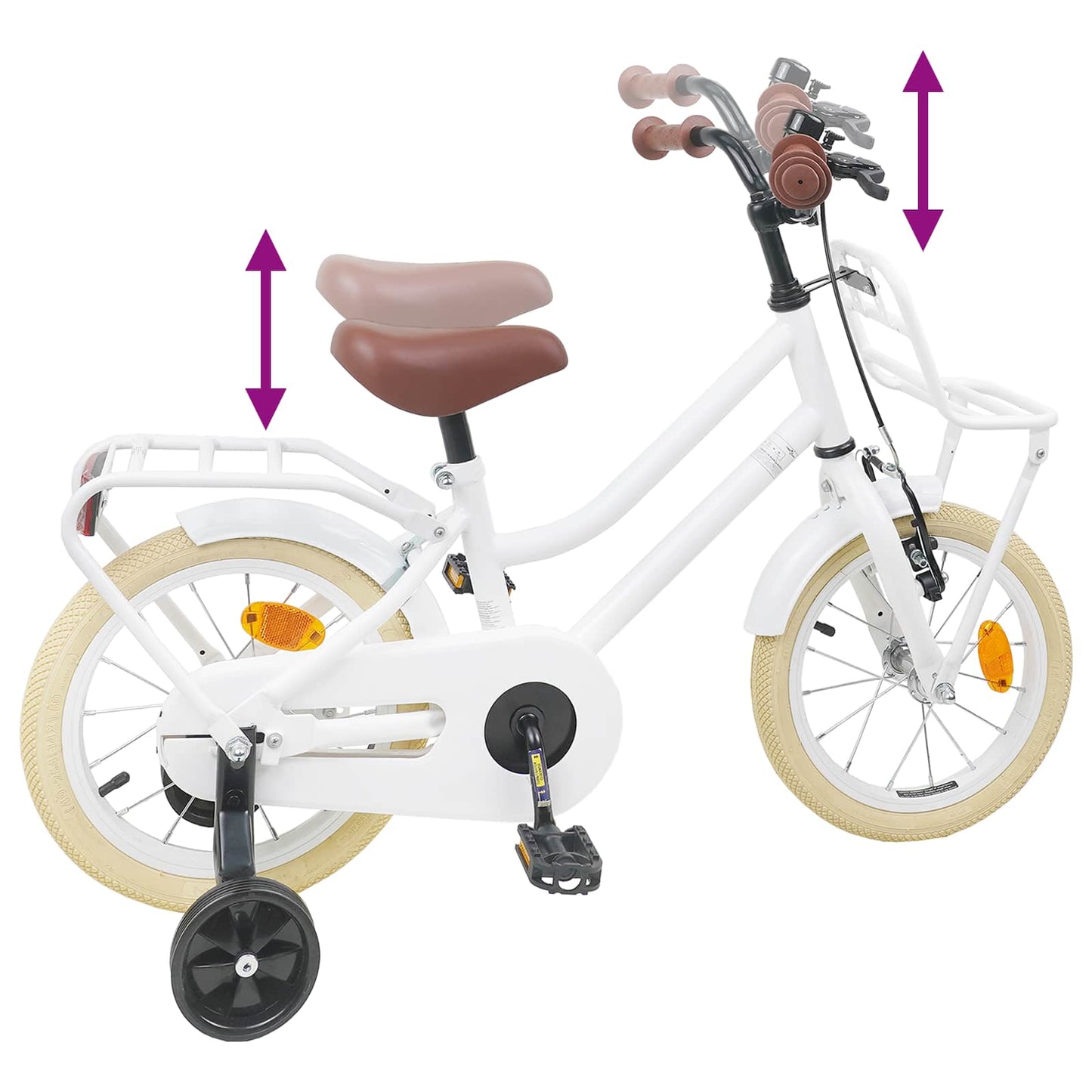 Børnecykel 12 tommer til 2-4 år gamle Hvid