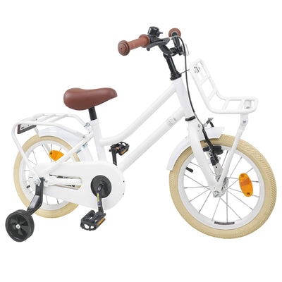 Børnecykel 14 tommer anbefalet til 3-5 år gammel Hvid