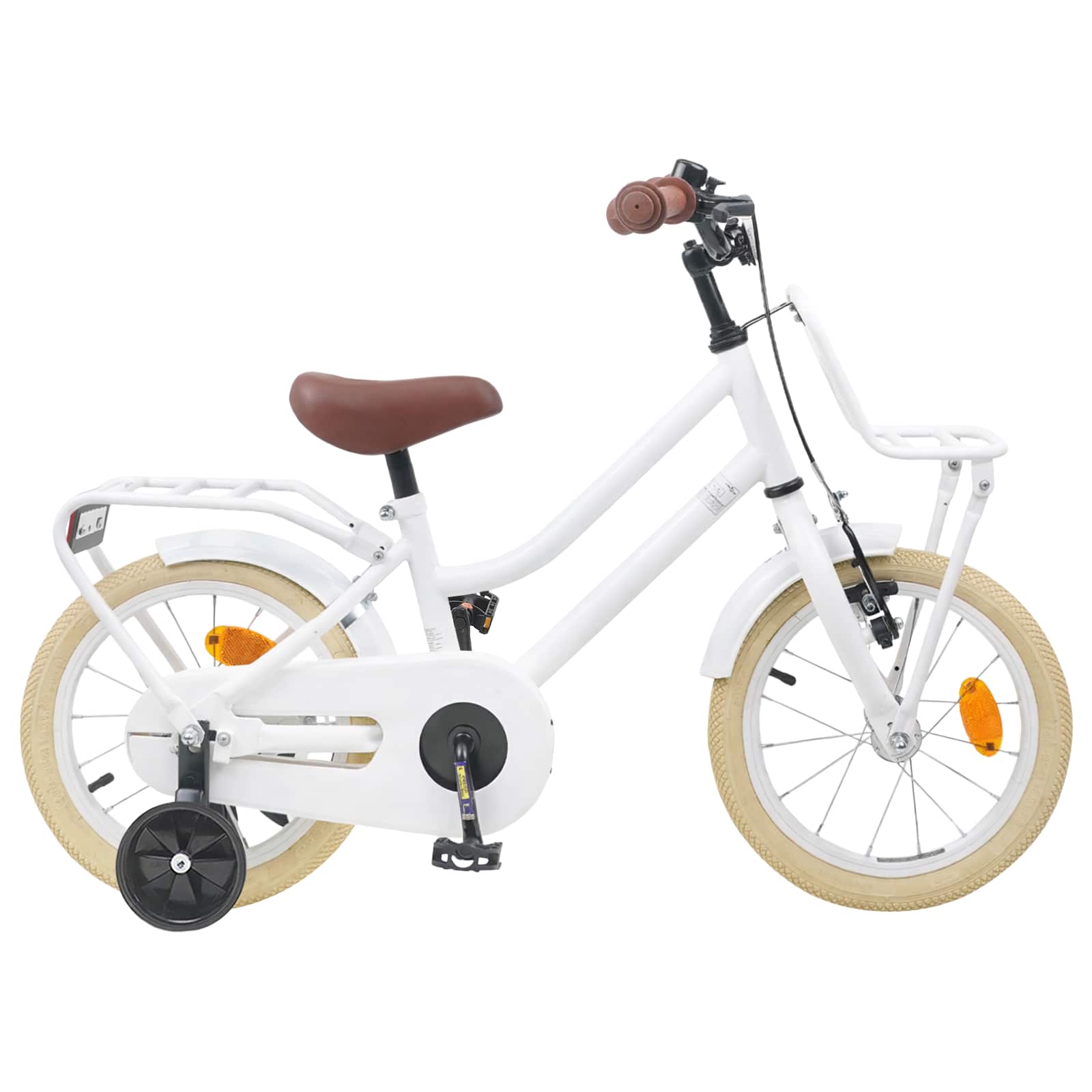 Børnecykel 14 tommer anbefalet til 3-5 år gammel Hvid billede