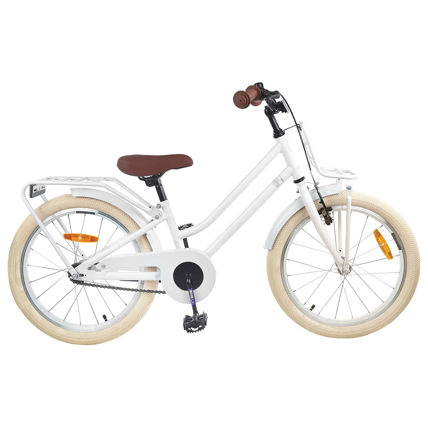 Børnecykel 20 tommer til børn i alderen 6-11 år Hvid