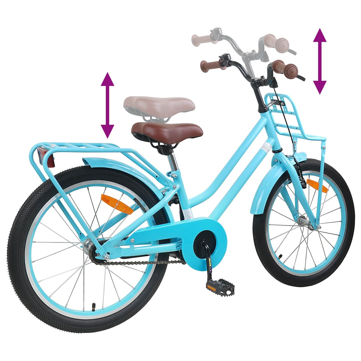 Børnecykel 22 tommer til 7-12 år gammel Lyseblå
