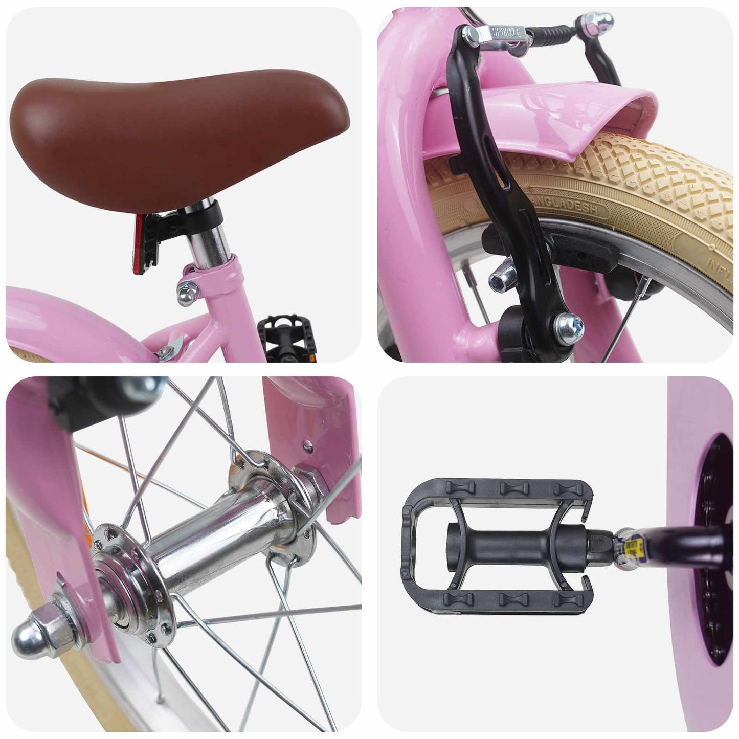 Børnecykel 12 tommer til 2-4 år gamle Lys pink