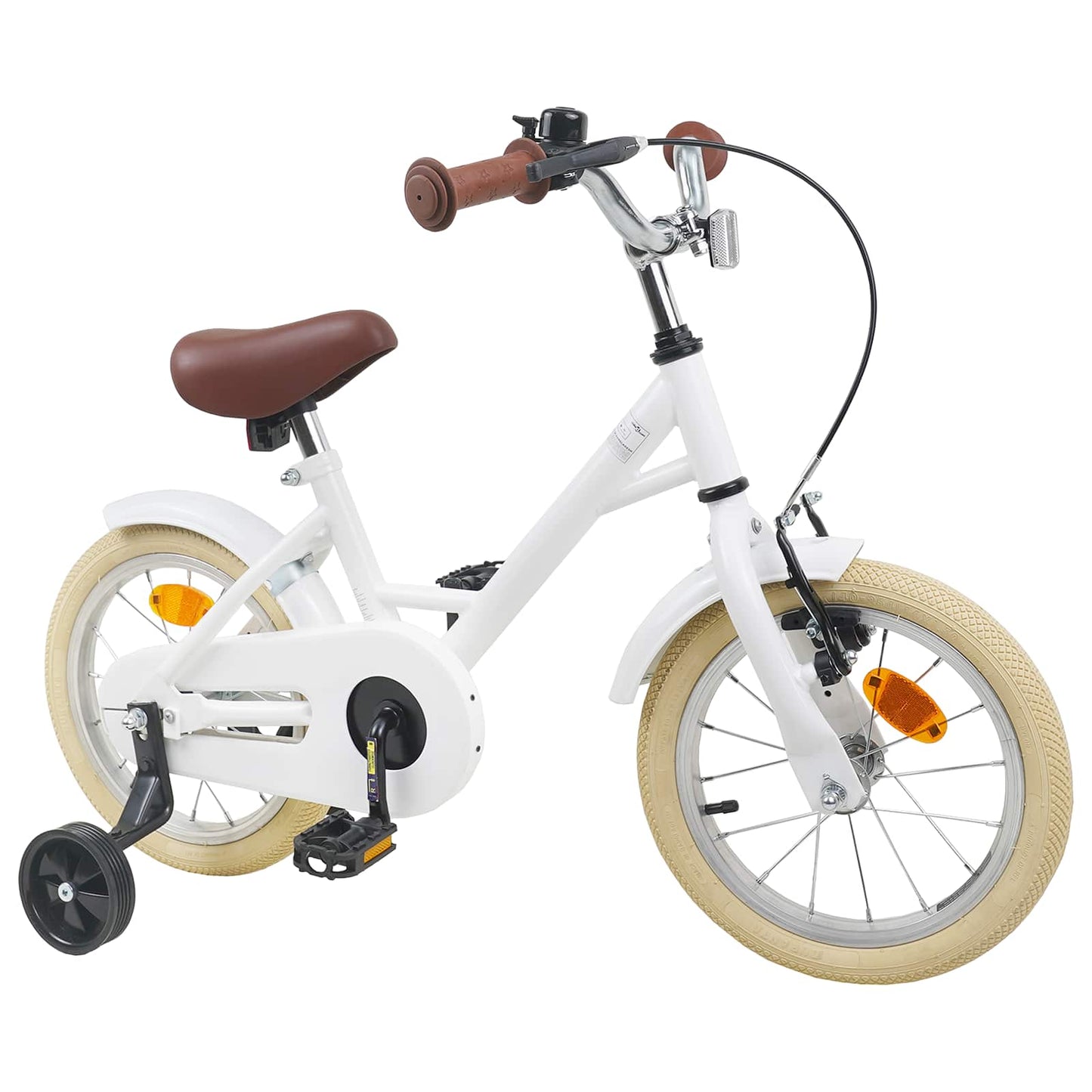 Børnecykel 14 tommer anbefalet til 3-5 år gammel Hvid