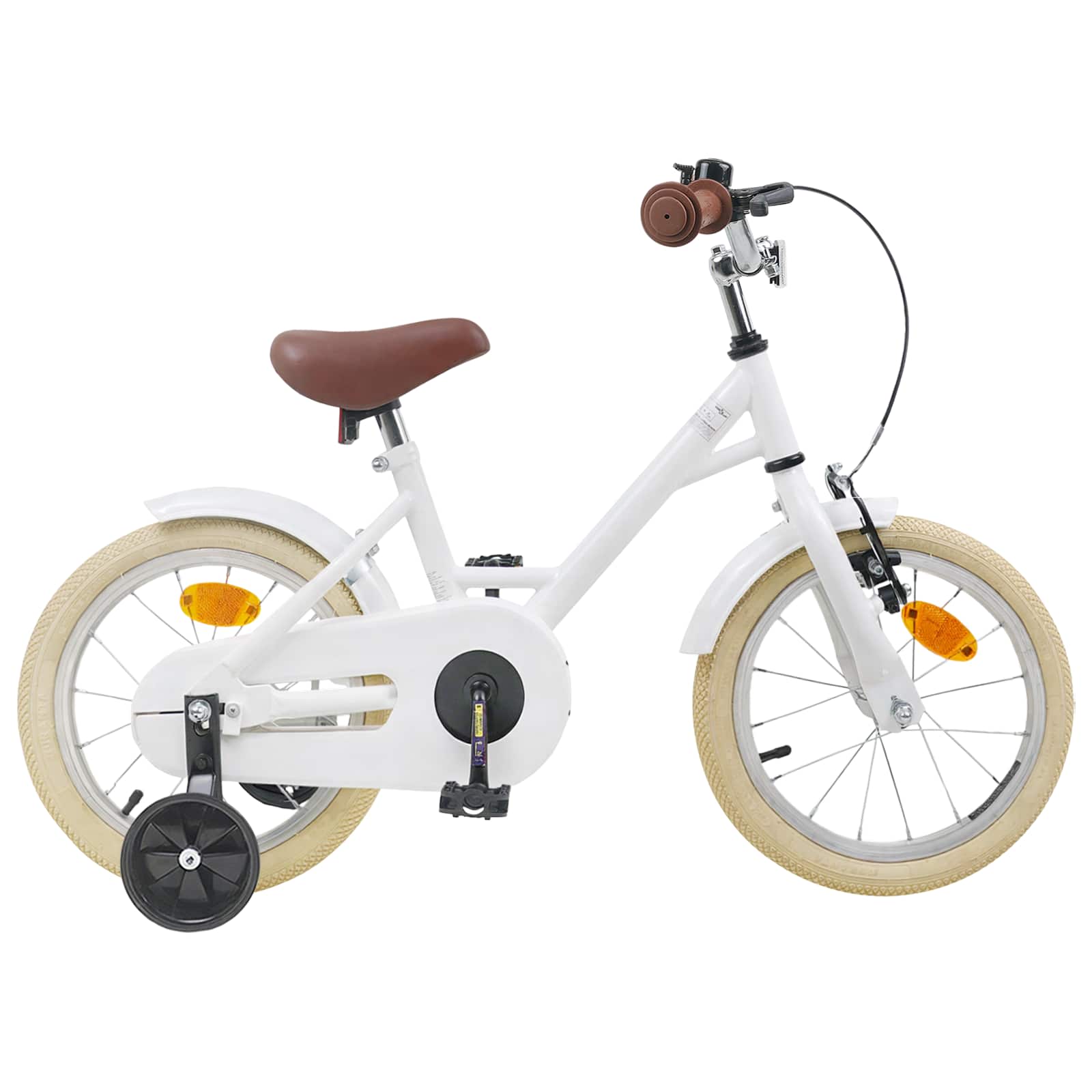 Børnecykel 14 tommer anbefalet til 3-5 år gammel Hvid billede