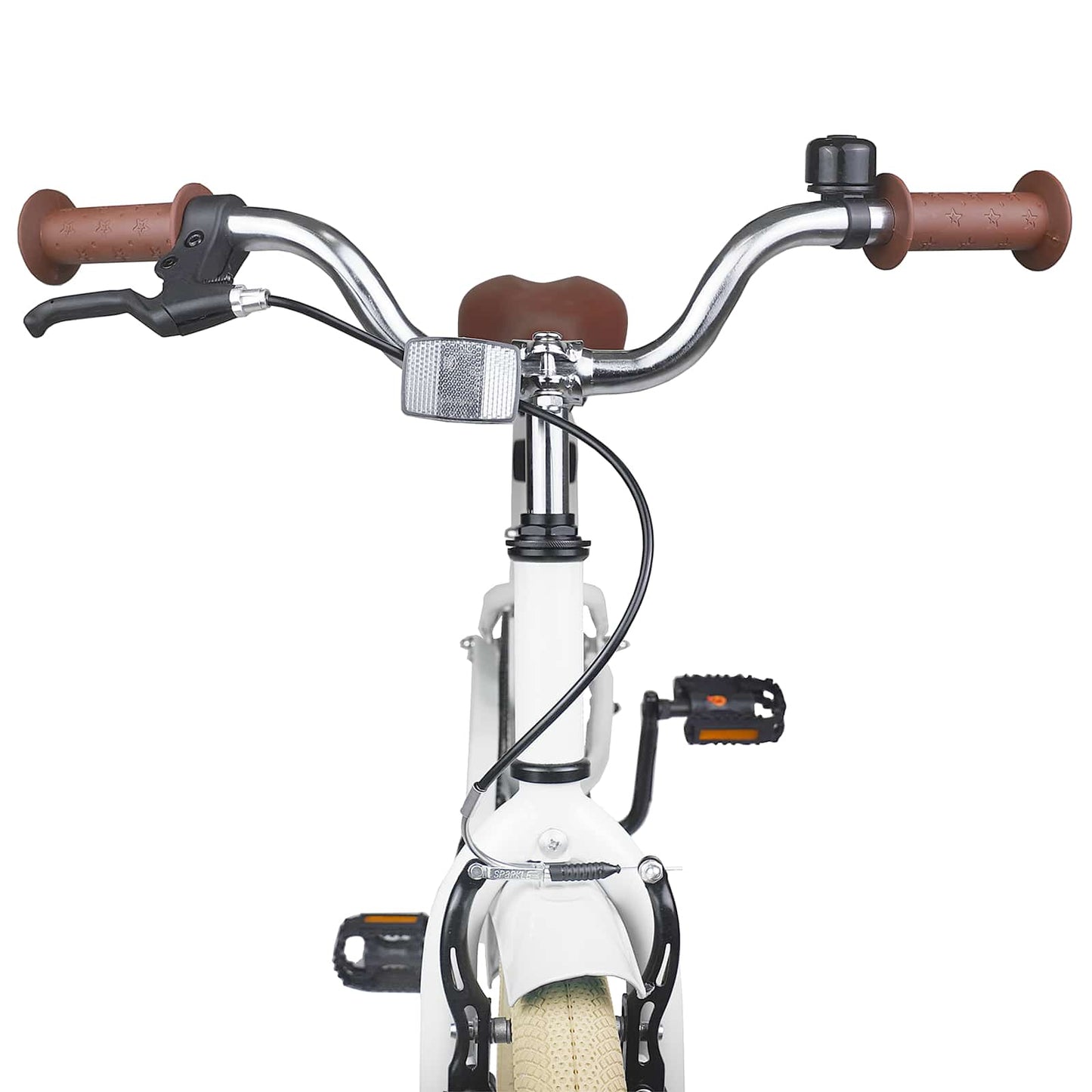 Børnecykel 18 tommer til 5-7 år gammel Hvid