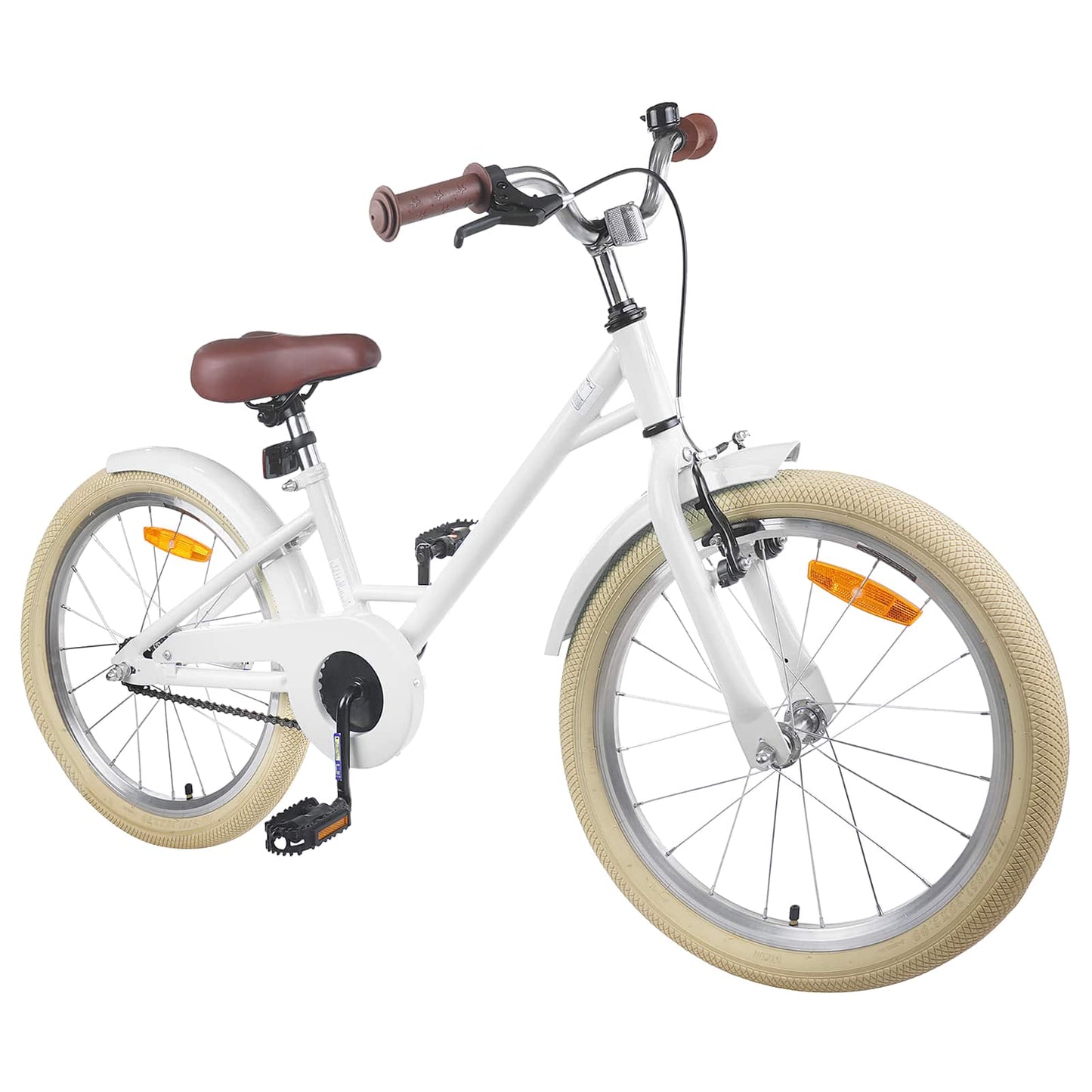 Børnecykel 20 tommer til børn i alderen 6-11 år Hvid