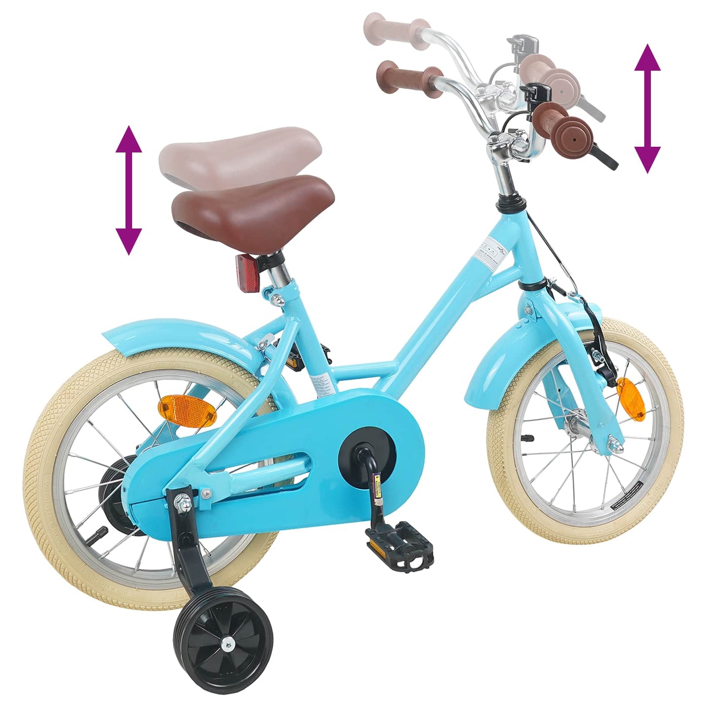Børnecykel 14 tommer anbefalet til 3-5 år gammel Lyseblå