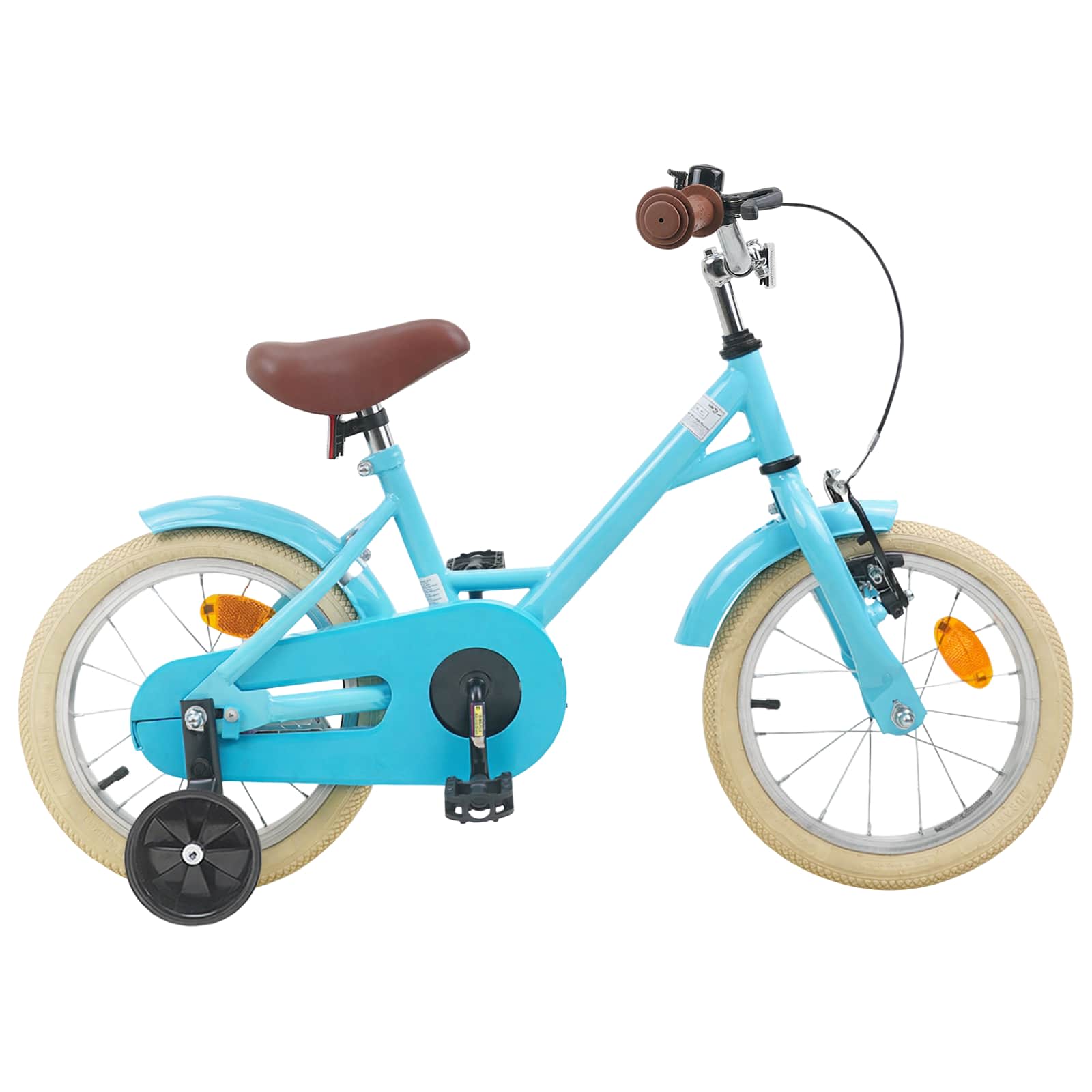 Børnecykel 14 tommer anbefalet til 3-5 år gammel Lyseblå billede