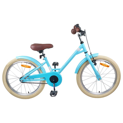 Børnecykel 18 tommer til 5-7 år gammel Lyseblå