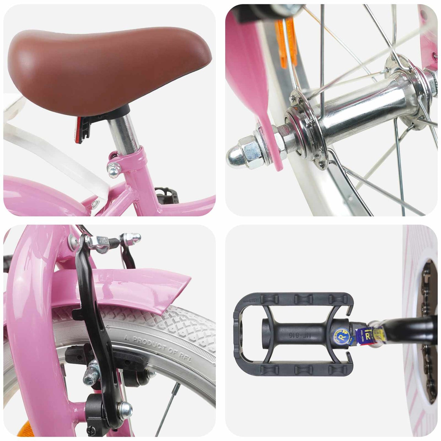 Børnecykel 12 tommer til 2-4 år gamle Lys pink