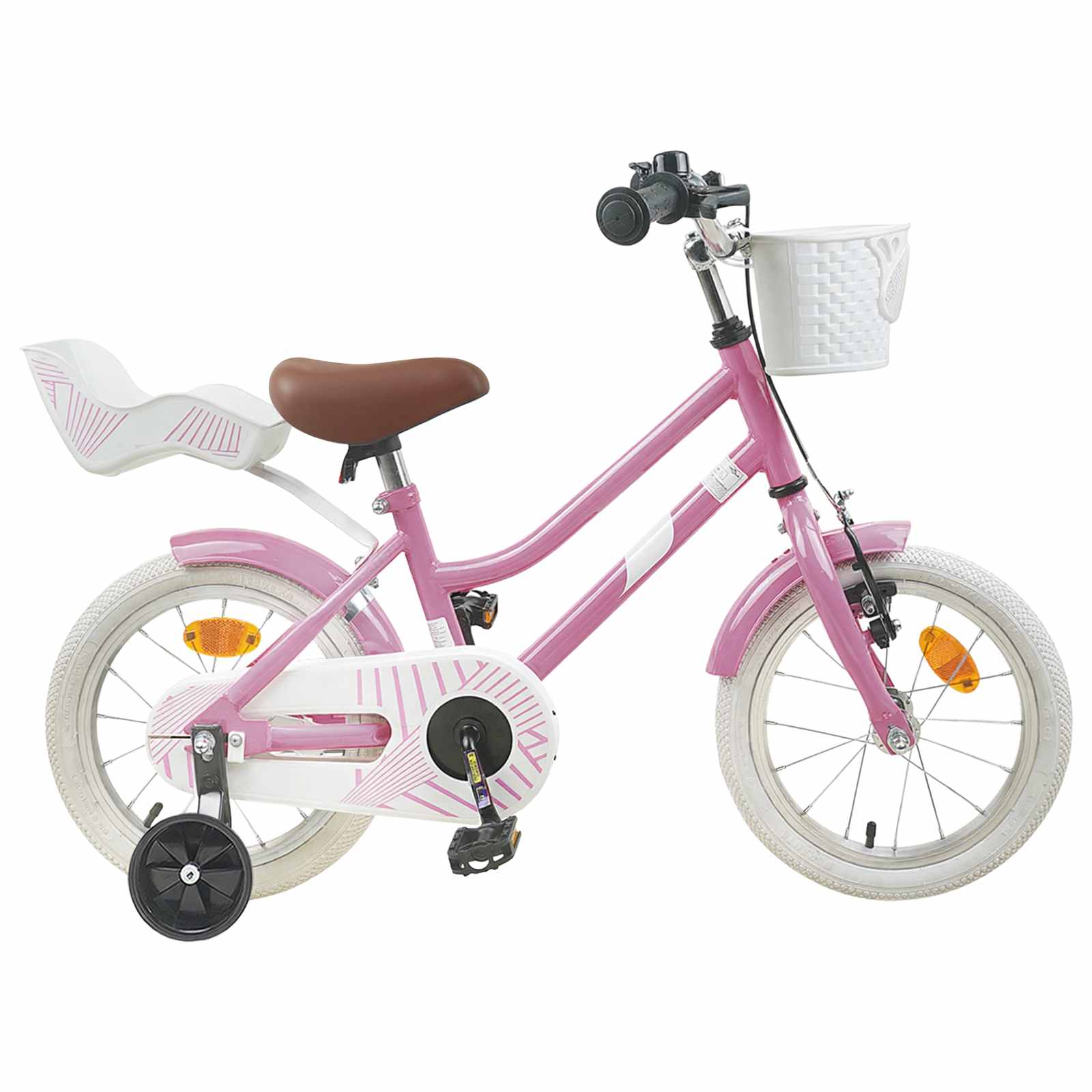 Børnecykel 14 tommer anbefalet til 3-5 år gammel Lys pink billede