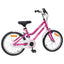 Børnecykel 18 tommer til 5-7 år gammel Pink Hvid