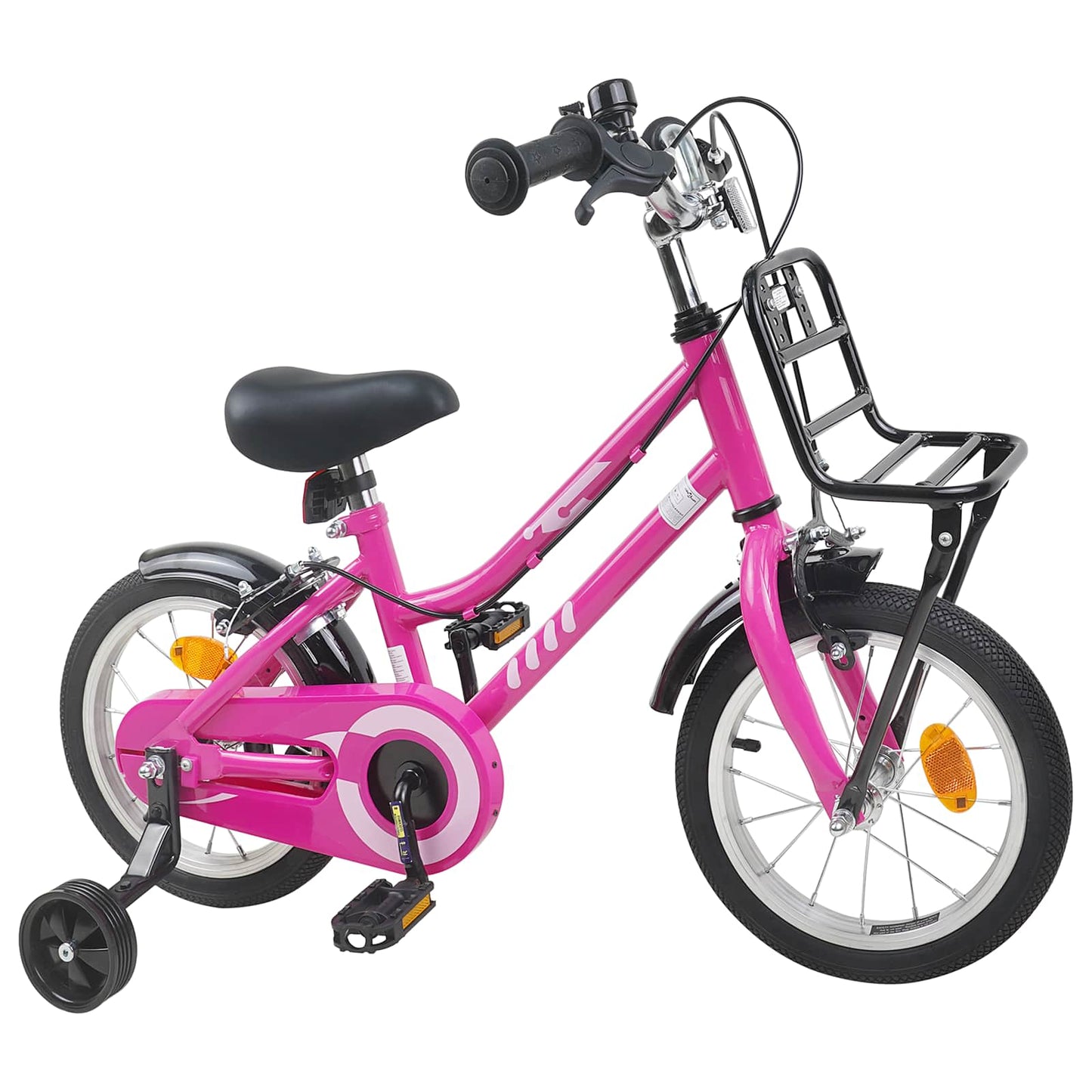 Børnecykel 14 tommer anbefalet til 3-5 år gammel Pink og Sort