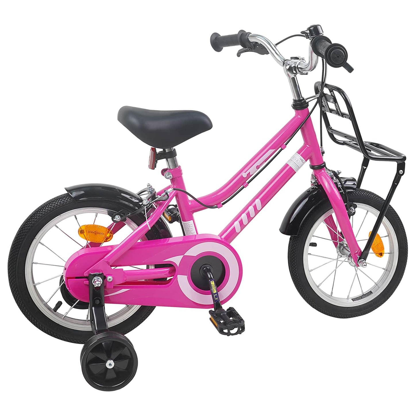 Børnecykel 14 tommer anbefalet til 3-5 år gammel Pink og Sort