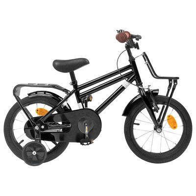 Børnecykel 14 tommer anbefalet til 3-5 år gammel Sort
