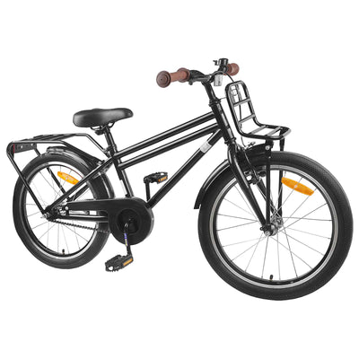 Børnecykel 18 tommer til 5-7 år gammel Sort