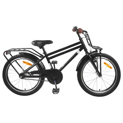 Børnecykel 22 tommer til 7-12 år gammel Sort