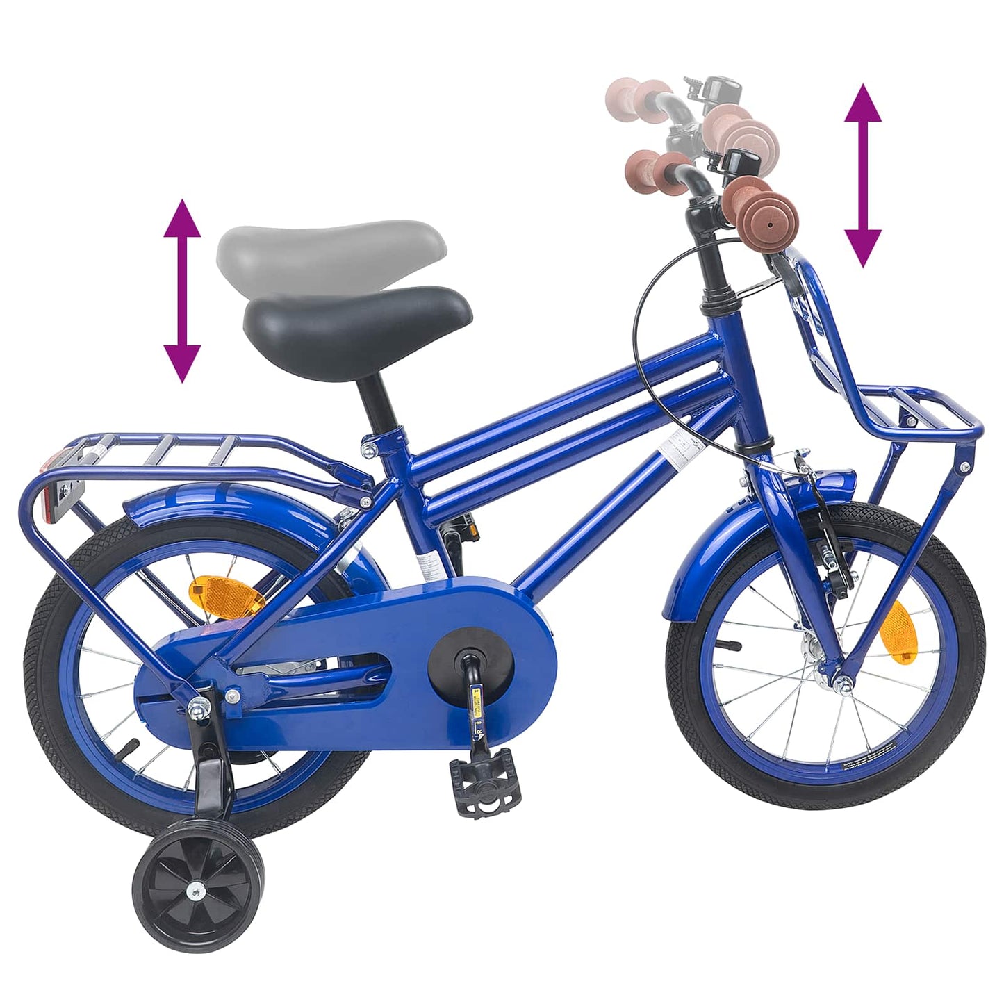 Børnecykel 14 tommer anbefalet til 3-5 år gammel Mørk blå