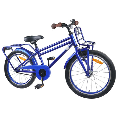 Børnecykel 18 tommer til 5-7 år gammel Mørk blå