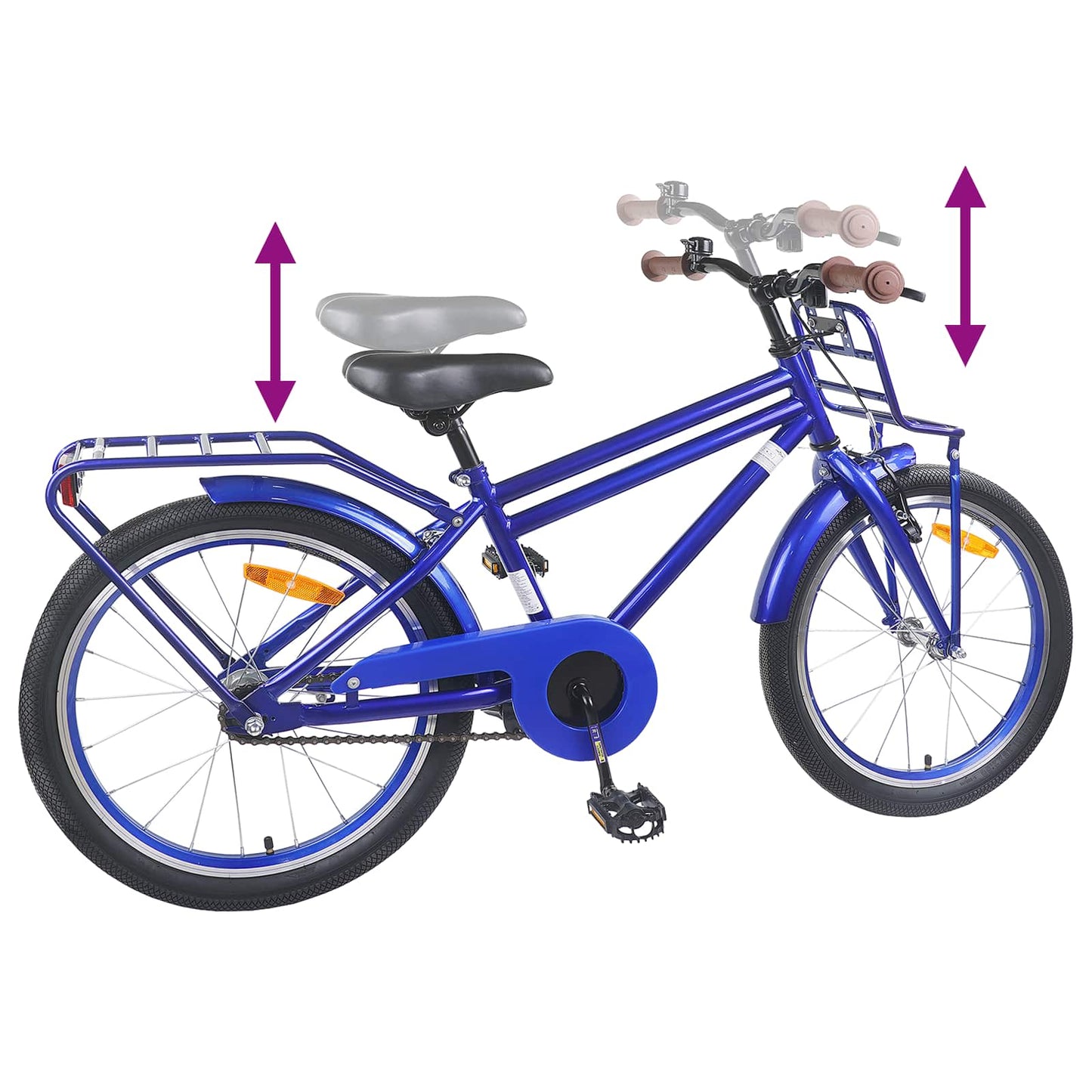 Børnecykel 20 tommer til børn i alderen 6-11 år Mørk blå