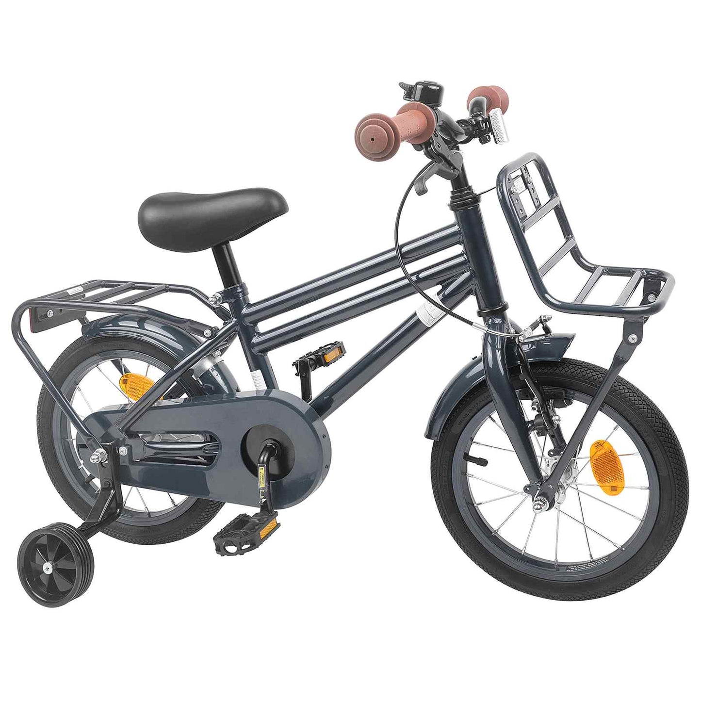 Børnecykel 14 tommer anbefalet til 3-5 år gammel Mørkegrå