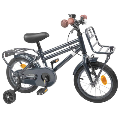 Børnecykel 16 tommer til 4-6 år gamle Mørkegrå