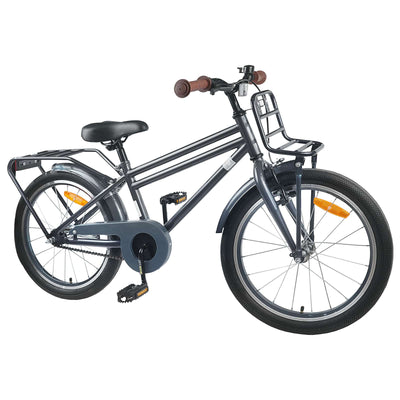 Børnecykel 20 tommer til børn i alderen 6-11 år Mørkegrå
