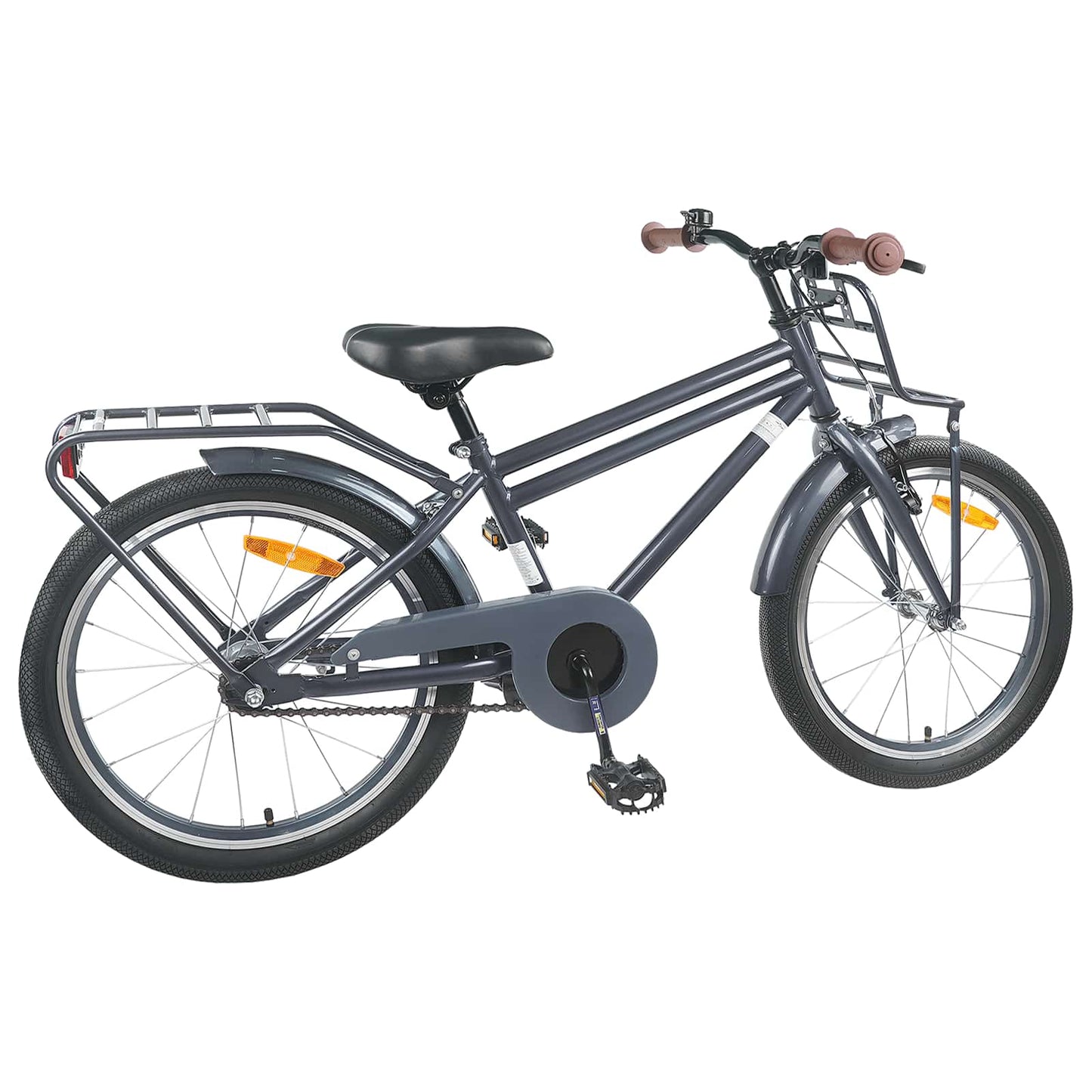 Børnecykel 22 tommer til 7-12 år gammel Mørkegrå