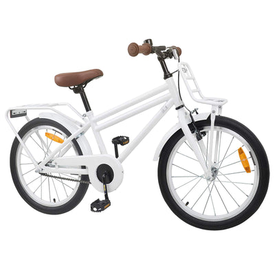 Børnecykel 18 tommer til 5-7 år gammel Hvid