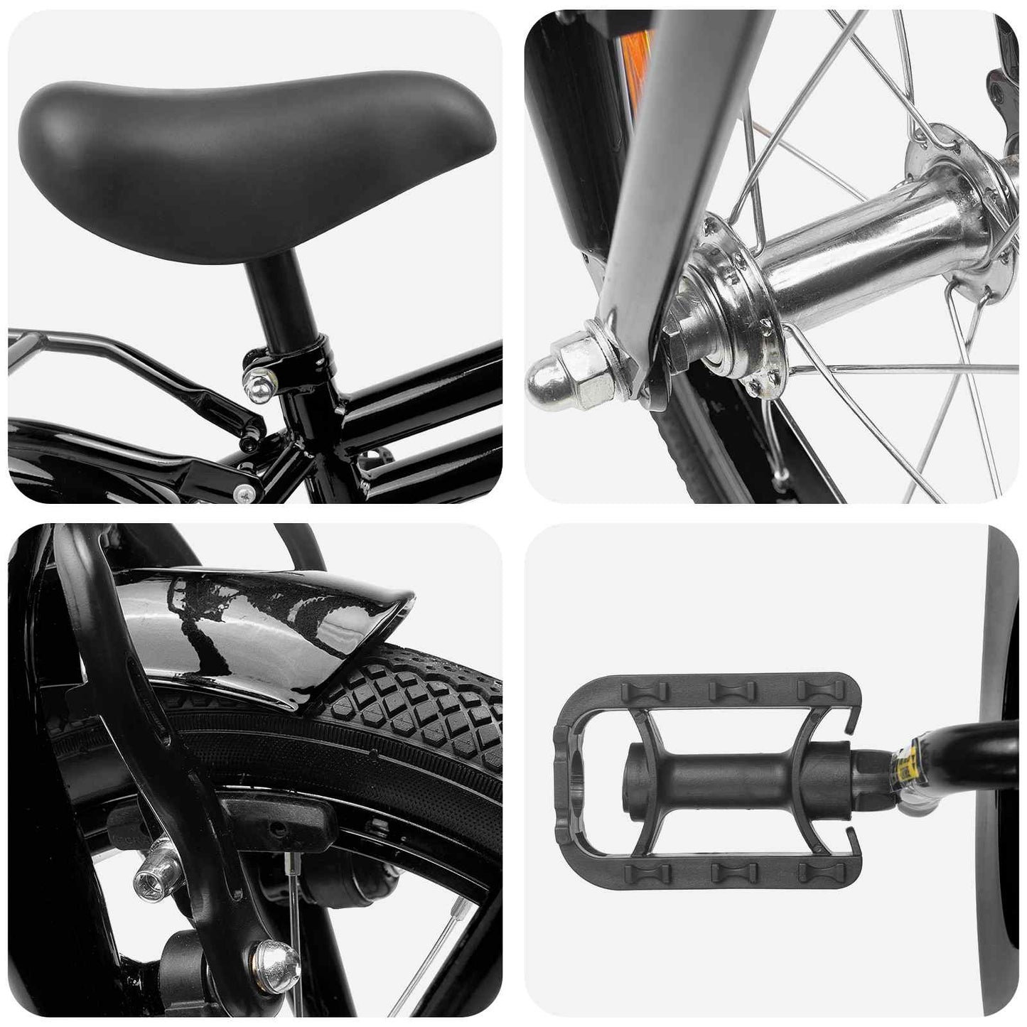 Børnecykel 14 tommer anbefalet til 3-5 år gammel Sort