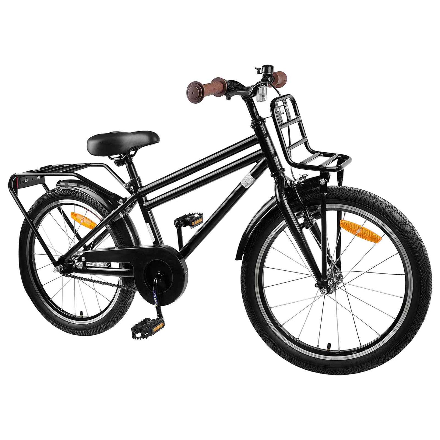 Børnecykel 18 tommer til 5-7 år gammel Sort