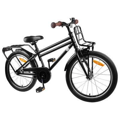 Børnecykel 20 tommer til børn i alderen 6-11 år Sort